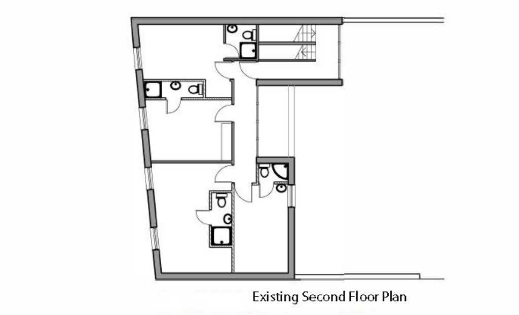 Lot: 142 - FORMER PUB AND HOTEL WITH PLANNING PERMISSION FOR RESIDENTIAL CONVERSION - Existing Second Floor Plan